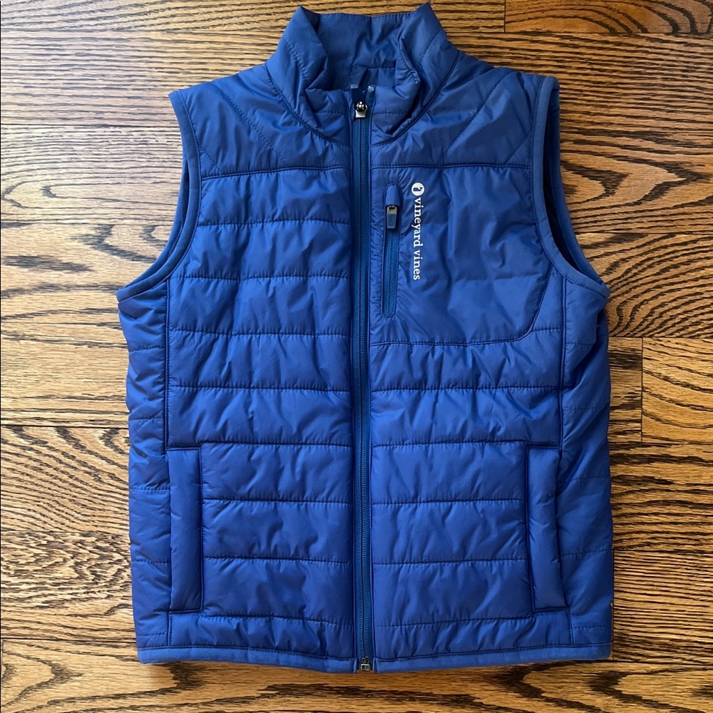 Vineyard Vines Kids Blue Quilted Vest